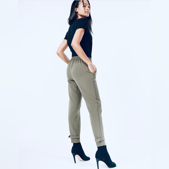 Express Pant Modern Utility Pull-on Kahaki Green - Picture 3 of 7